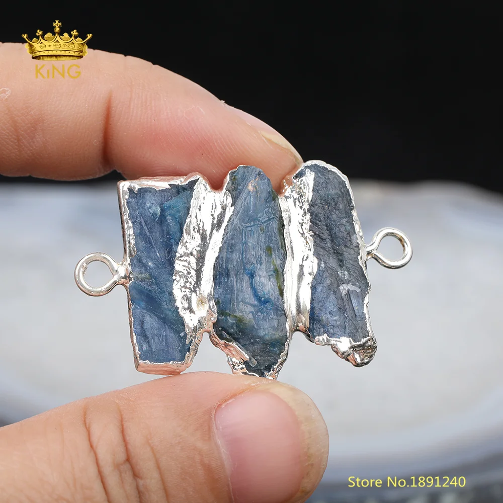 5pcs Plast Modra Kianit Rezina Priključek čarobne gumbe za Nakit, izdelava,Kianit Obesek Ugotovitve