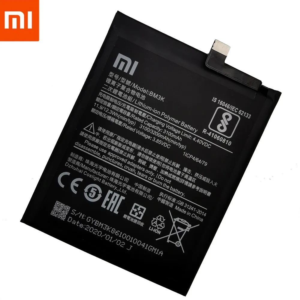 Originalni Xiaomi Baterijo Telefona BM3K 3200mAh Visoke Kakovosti Nadomestna Baterija za Xiaomi Mi Mix 3 Mix3 Baterije +Orodij Kompleti