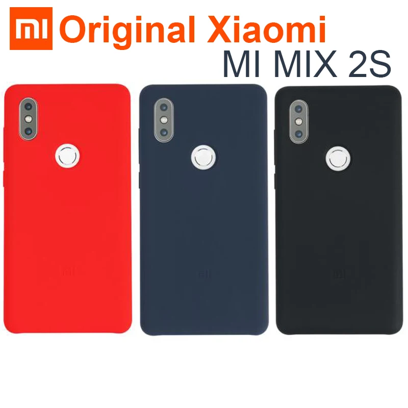 Original Xiaomi Mi MIX 2S Primeru Zajema Originalne Silikonski + mehka vlakna Trajno udobno shockproof lupino Mi Mix 2X MIX2S 5.99