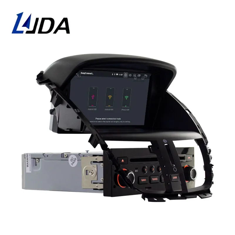LJDA Android 10.0 Avto DVD Predvajalnik Za Peugeot 207 2007-2013 GPS Navigacija Stereo 1 Din avtoradia 4G+64 G WIFI Večpredstavnostna DSP