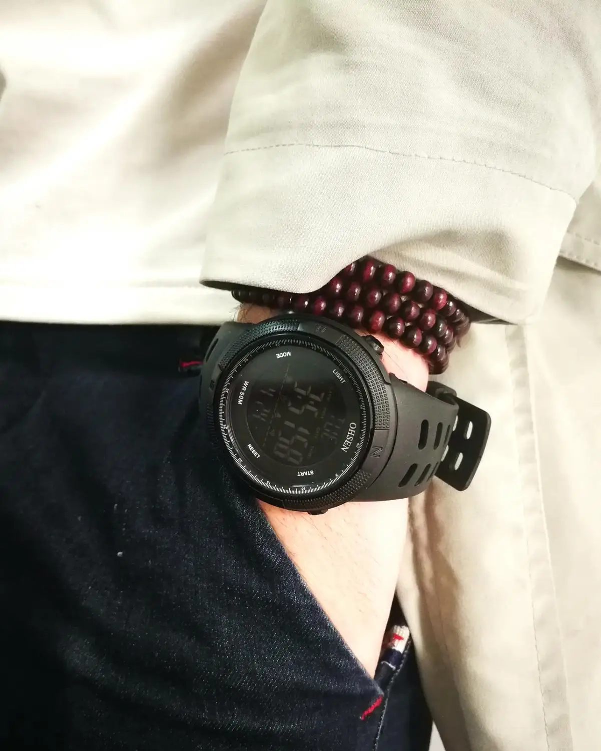 Digitalni Led Moški Šport Gledam reloj hombre Black 50M Potapljanje Silikonsko zapestnico moških vojaških elektronskih ročne ure moške ure