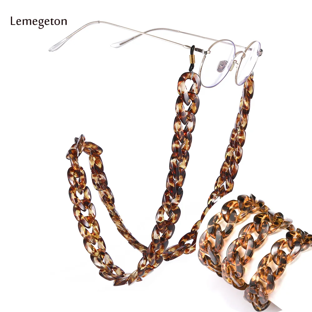 Lemegeton Leopard Tiskanja Očala Verige Eyeglass Vrvica Za Opaljivanje Tega Eyewears Kabel Imetnik Vratu Očala Pripomočki Sončna Očala Trak
