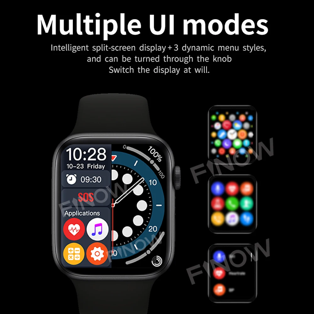 Smartwatch Iwo 14 U98 Plus PK FK 88 Reloj Glasovni Nadzor Pametne Zaklepanje Zaslona SOS BodyTemperature Pametno Gledati Za IOS Android