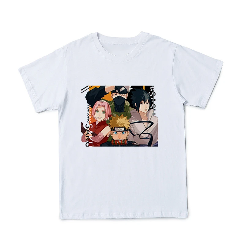 Poletje Nova moška Oblačila 3D Cartoon Anime Naruto Krvi Kolo Oči Natisni T-Shirt Street Punk Moda Krog Vratu Super Veliki Velikost