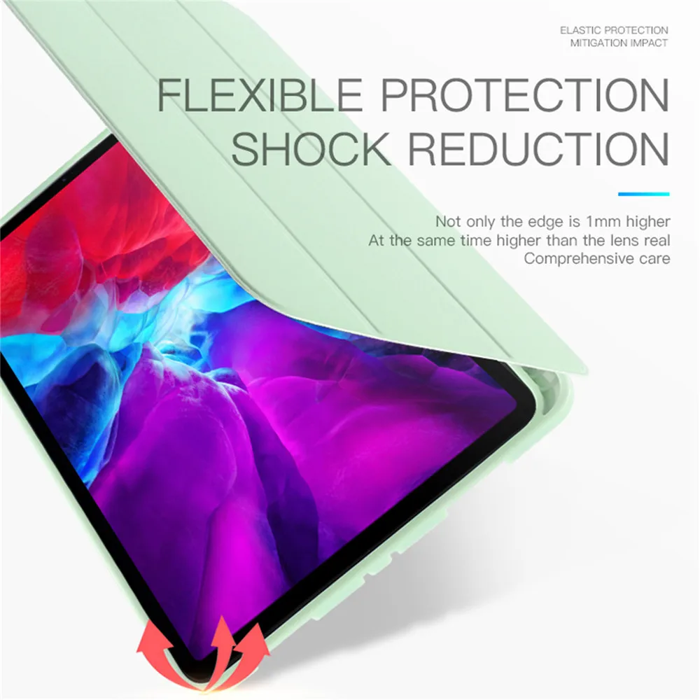 Ultra Slim Usnje Zaščitna torbica za iPad Pro 11 /Za 12,9 2020 Tablični računalnik Ohišje Lupino Hitro Sprostitev Shockproof Flip Stojalo Pokrov