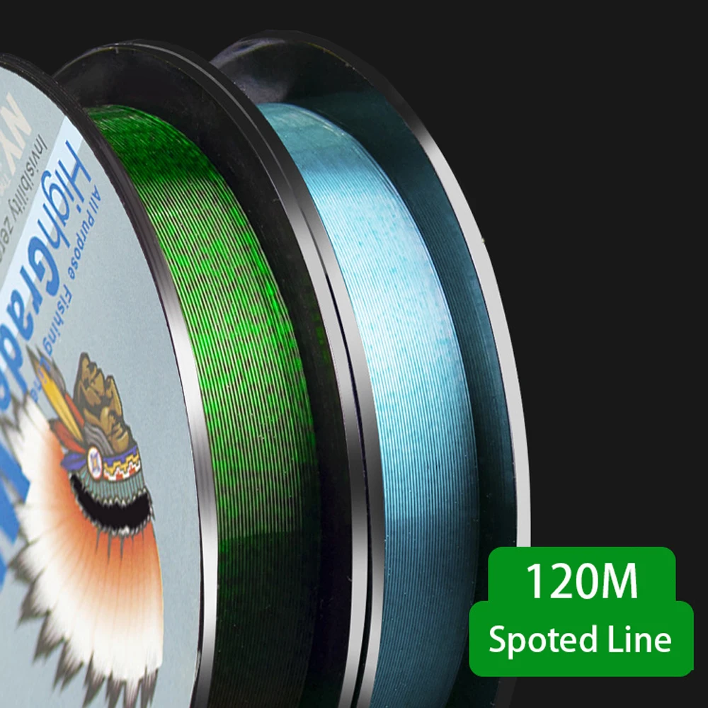 120 m Pjega 3D Nevidno Prikrivanje Najlon Ribolov Line Super Močna Moč Spoted laksa Reševanje Oprema
