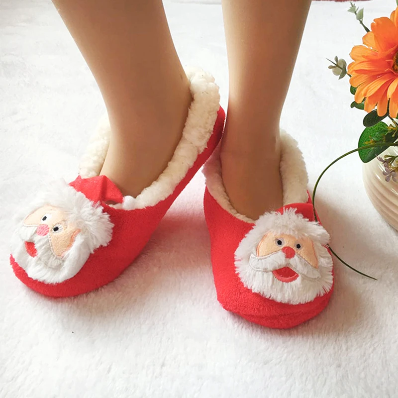 Pozimi Doma Božič Santa Claus Mehki Pliš Copate Ljubitelje Zaprtih\ Tla Toplo Sobno Stanovanje Čevlji Darilo