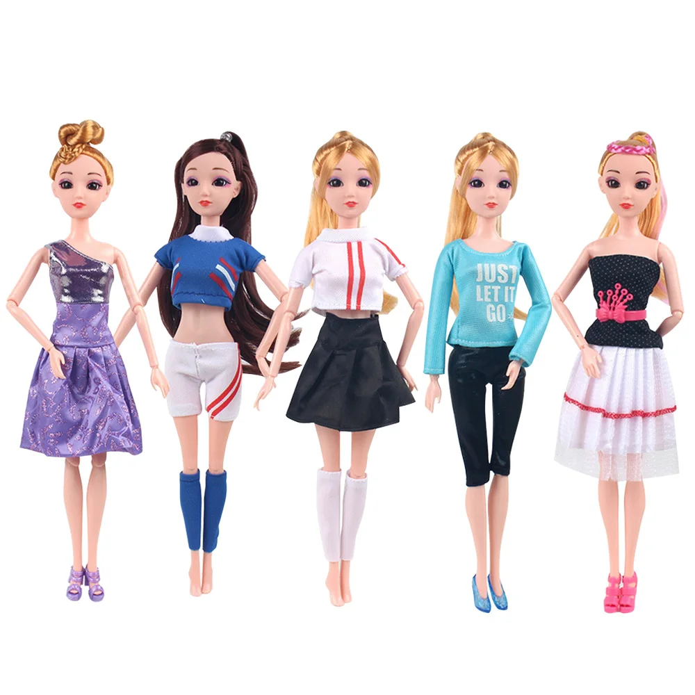 Besegad 5 Nastavitev Moda Dekle Lutka Igrače, Obleke, Obleko, Oblačila Kostum Lutka Pribor za Barbie je 11,5-palčni Lutke