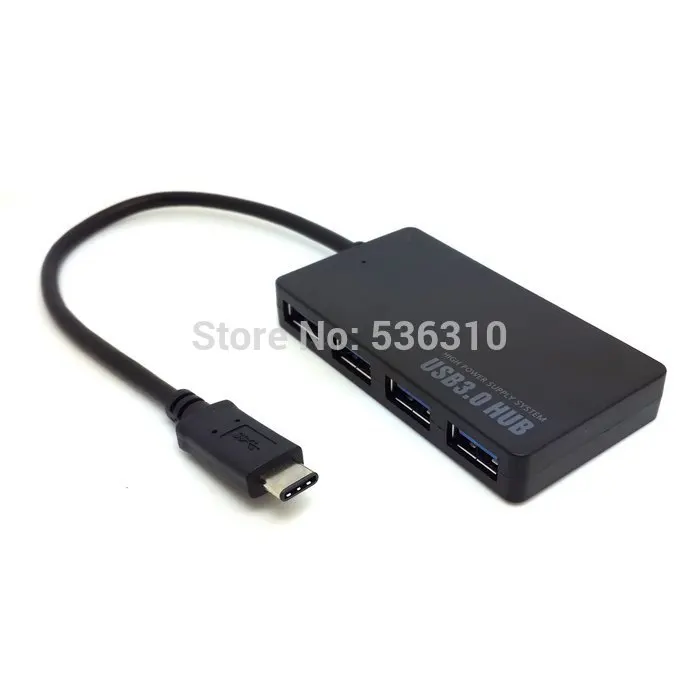 USB 3.1 Vrste C, USB-C Več 4 Port Hub Adapter Za Prenosni RAČUNALNIK Tablični Prenosni računalnik Podpira Windows 8 MacOS