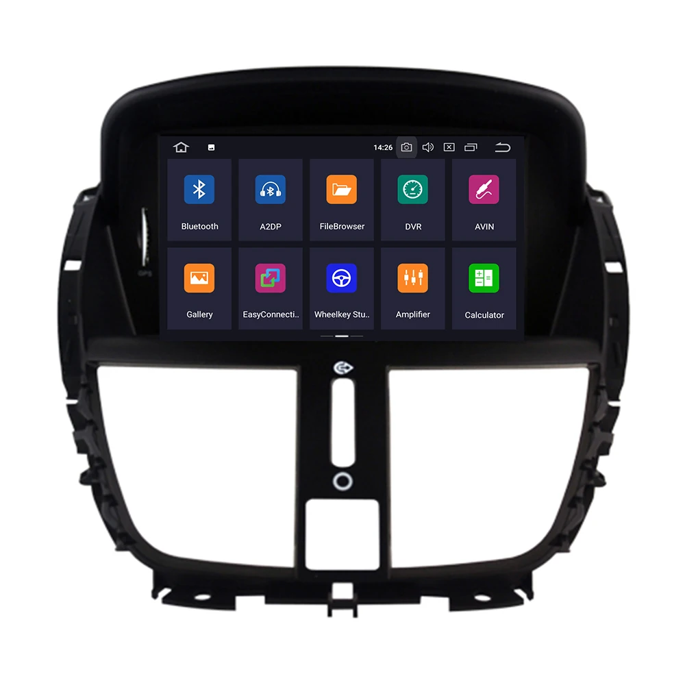 NA zalogi Android 10 8core Avto dvd predvajalnik za Peugeot 207 2007-GPS Navigacija Radio Stereo Multimedijske Prost Zemljevid za Kamero
