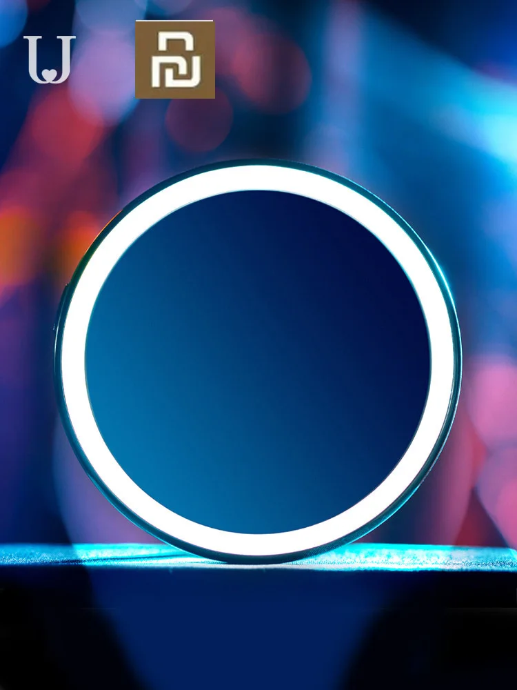 Youpin HD Ličila Ogledalo z LED Barva Modra Svetloba Kozmetično Ogledalo Mini Prenosni Touch Kontrole za Zaznavanje Ogledalo Za Lepoto Ličila