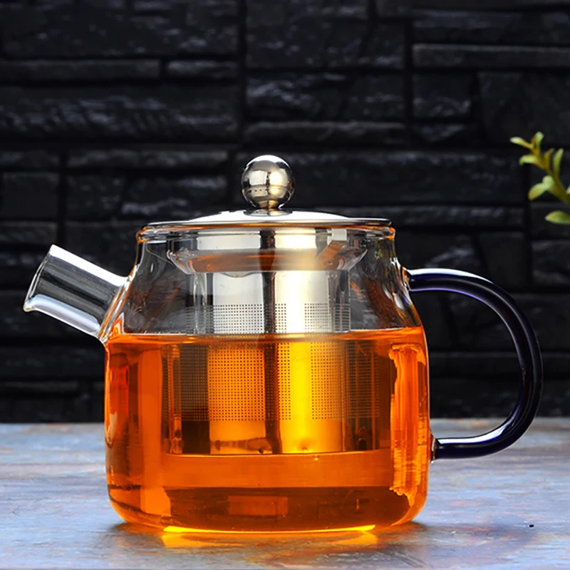 Visoka kakovost Stekla Cvet Čaj Pot 450 ml,Kava TeaCup Čajnik Listov Čaj, Kava, Zeliščni Steklenico Praktično pot