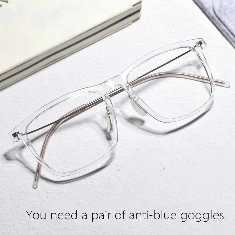Titana Platišča Očal Okvir Moški Ženske Anti-Modra Objektiv Optični Očala Vintage Moda Super Lahka Recept Za Očala