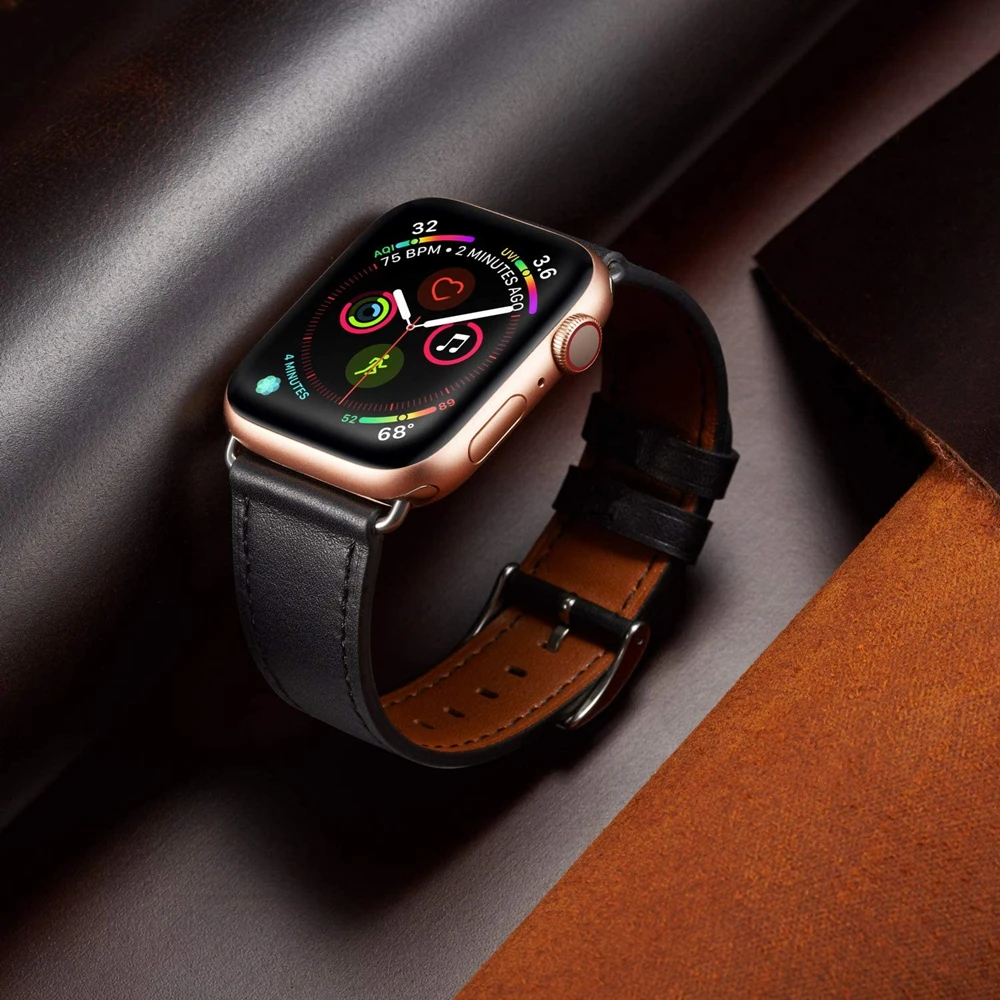 Pravega Usnja watchband za Apple ura 3 4 5 Trak 40 mm 44 42mm 38 mm zanke traku za iwatch coreas de aple watch cinturino