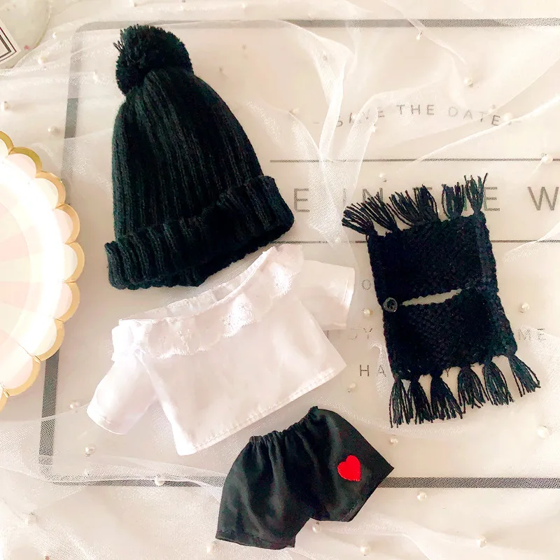 20 cm otroška oblačila tassel črn telovnik waistcoat lace majica z 20 cm otroška oblačila EXo punčko oblačila