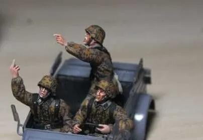1/35 obsega nemški provokacijo 3 ljudi (razen avtomobilov), miniature drugi svetovni VOJNI Smolo Model Kit slika Brezplačna Dostava
