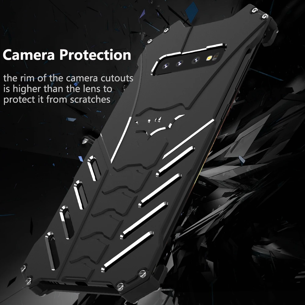 R-SAMO Za Samsung S10 Plus Primeru Zajema Luksuzni Slim Trdi Kovine Aluminij Zlitine Shockproof Oklep Primeru Telefon za S10 S10E Zadnji Pokrovček