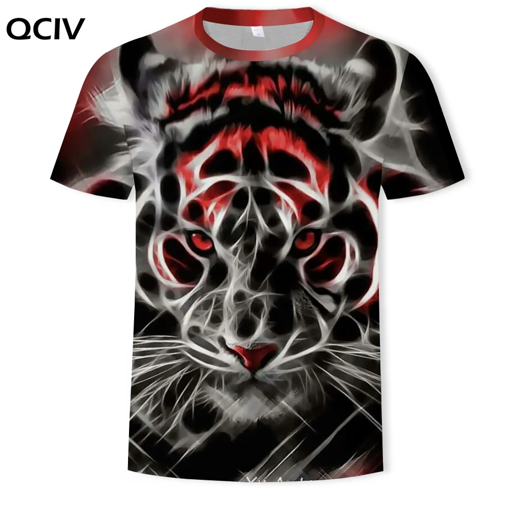 Moda Živali lev, tiger T shirt mans O-vratu kratek rokav Anime risanke 3d tiskanja moške majice priložnostne plaži majica s kratkimi rokavi velikosti