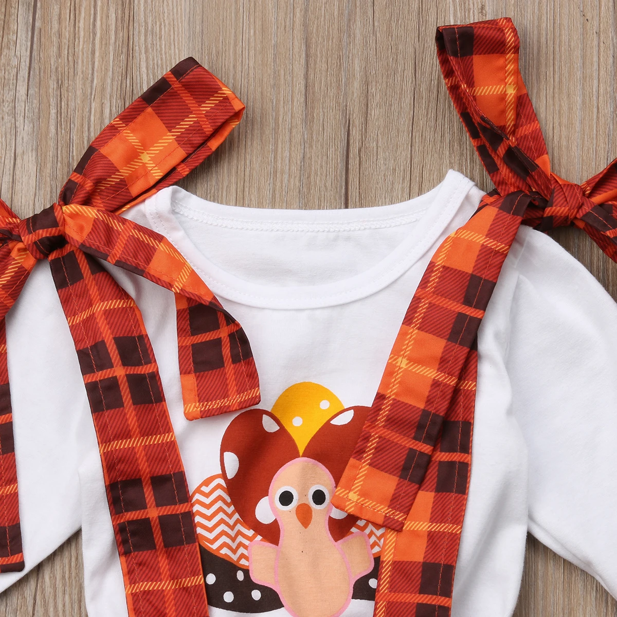 Srčkan Otroci Baby Dekleta Zahvalni Turčija Oblačila z Dolgimi Rokavi Bombaž Vrhovi+Suspender Krilo 3Pcs Obleke Kariran Jeseni Mode