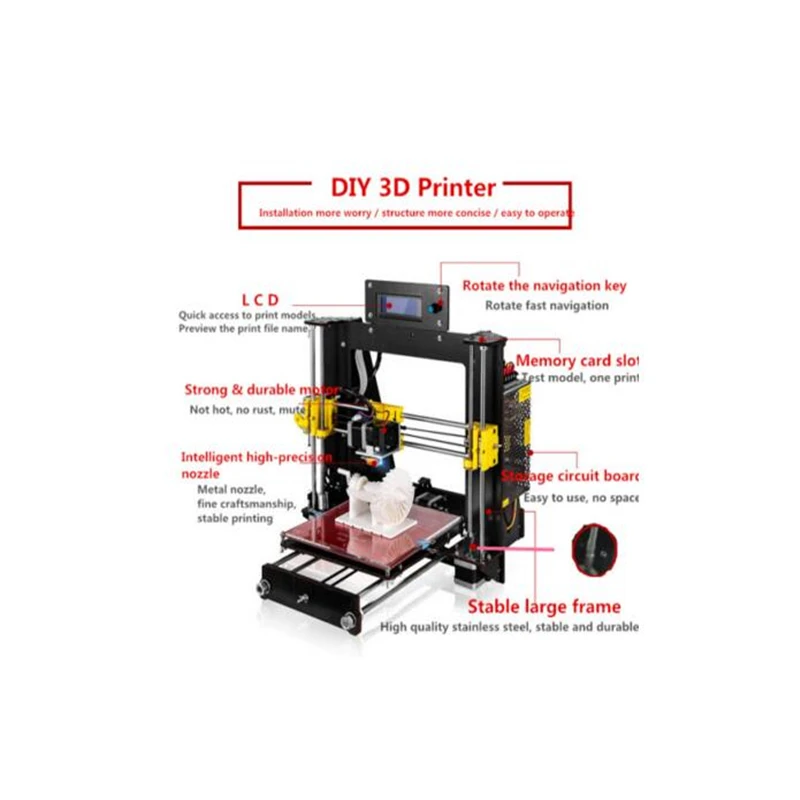 2020 CTC Vroče Prodajo Konkurenčnih A8 3D i3 Tiskalnika Reprap Prusa i3 Visoko Natančnost DIY FDM 3D Tiskalnik USB Priključek PLA/ABS Tiskanje