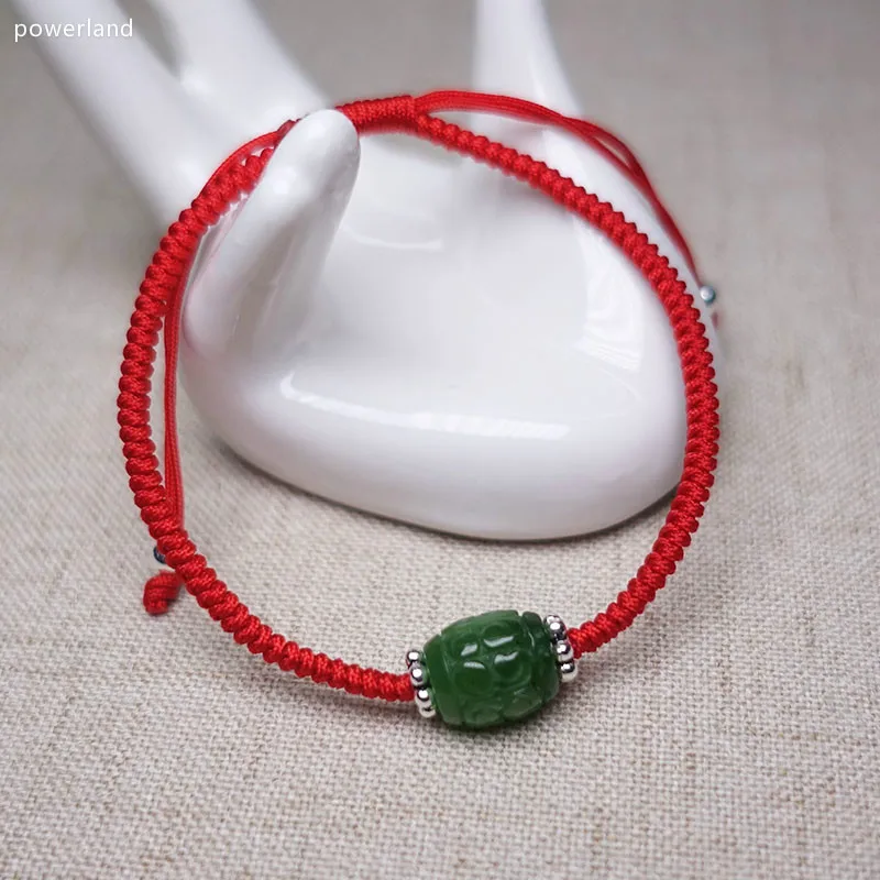 Naravni Red Jasper Srečen Zapestnica Za Ženske Jade Bangle Vosek Niz Amulet Darilo Ročno 925 Sterling Srebrni Nakit