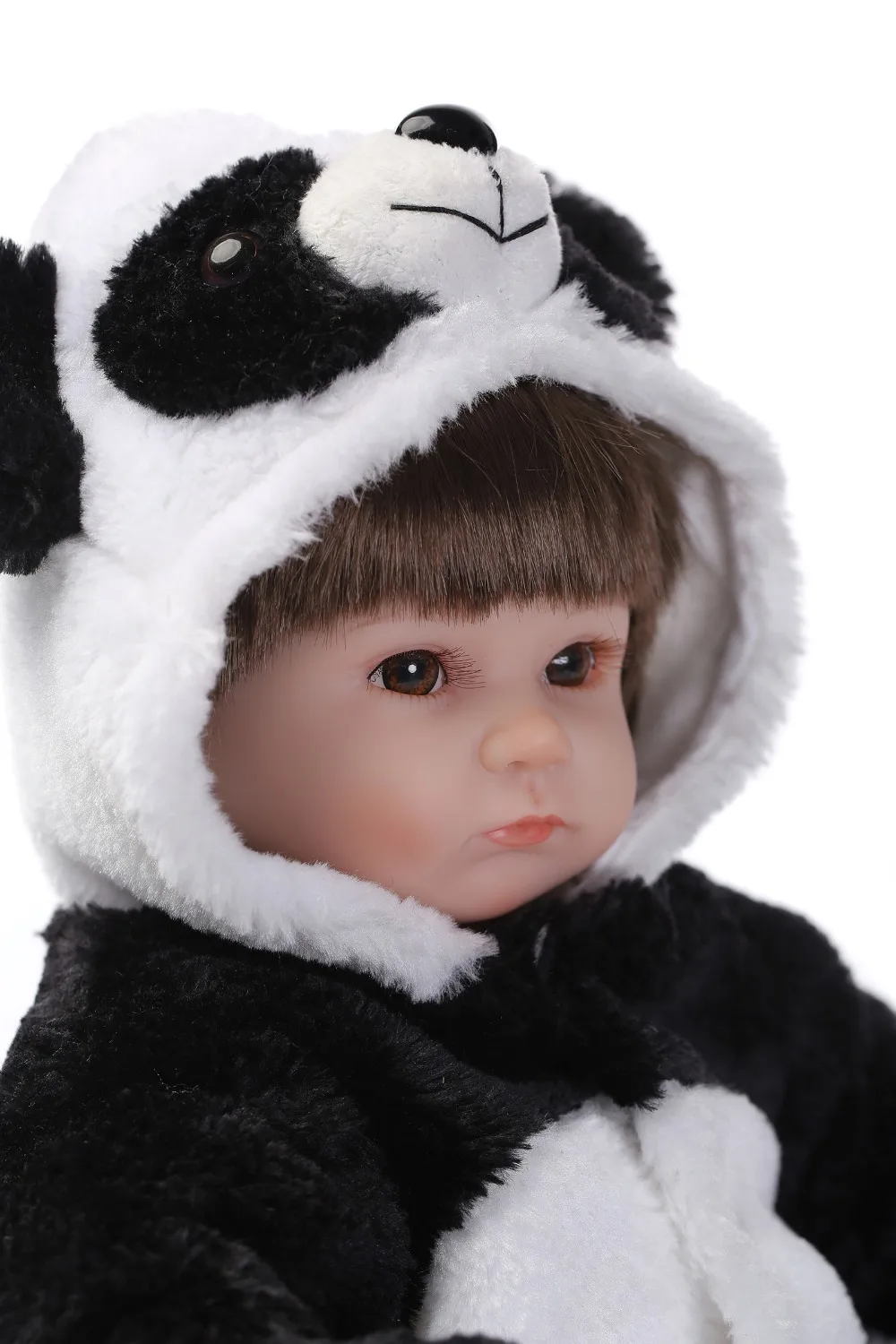NPKCOLLECTION 17inches veren boneca prerojeni panda lutka rodi dete mehko silikonsko vinil pravi dotik lutka lep newborn baby