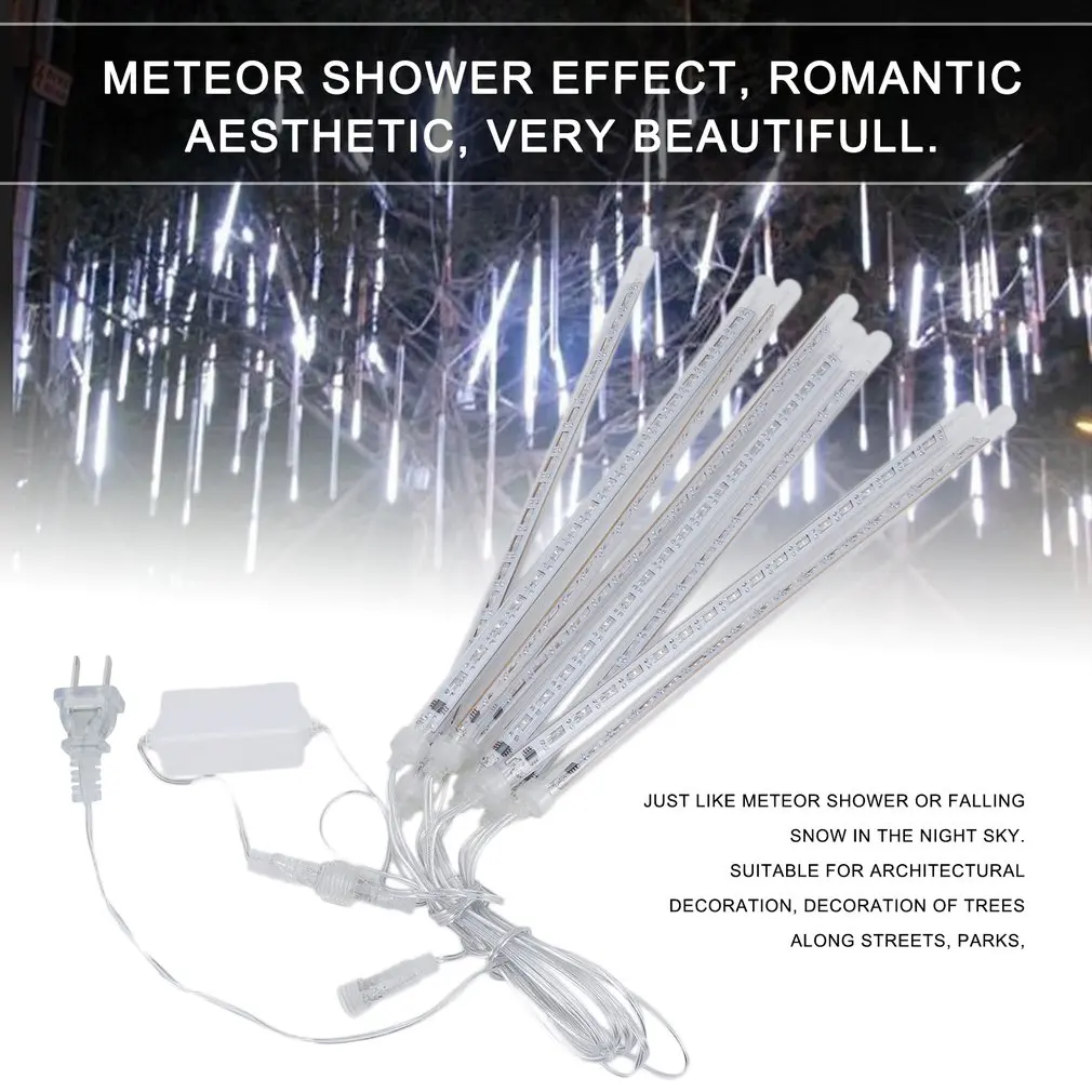 50 CM Meteor Cev LED Meteor Tuš Dež Cevi Božič Dekorativne Luči LED Lep Poročno zabavo Vrt Niz Svetlobe