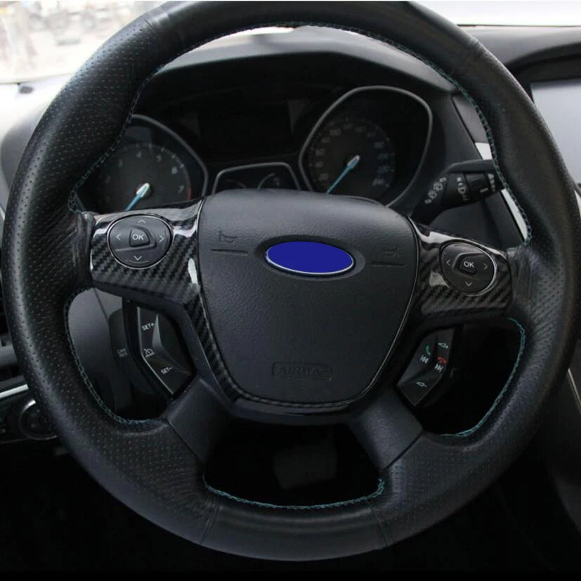 DoColors Avto-styling volan trim okrasni pokrov nalepke za Ford Focus 3 mk3 za obdobje 2012-KUGA 2013-auto dodatki