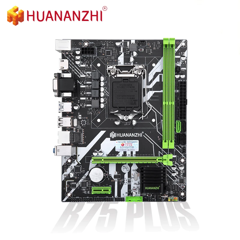 HUANANZHI B75 PLUS Motherboard M-ATX Za Intel LGA 1155 i3 i5, i7 E3 DDR3 1333/16GB 1600MHz SATA3.0 USB3.0 PCI-E VGA HDMI IGRE