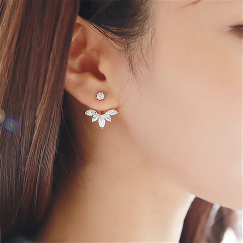 925 Sterling Srebrni Uhani za Ženske Cirkon Stud Uhani korejski Modni Nakit Geometrijske Earing Dekle eh978