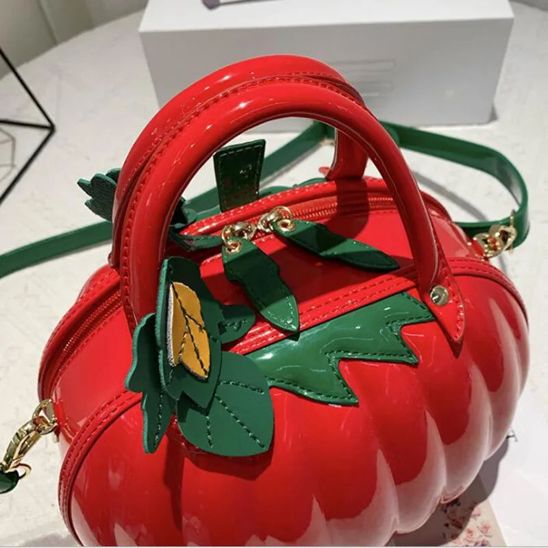 Božično darilo 2021 nova ženska torba za prenosni messenger bag PU ženska torba bučno obliko vrečko osebnost ustvarjalne vrečko