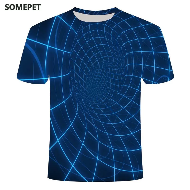 2020 novo 3D vortex T-shirt za moške poletne 3D tiskanje kratka sleeved vrhu T-shirt priložnostne 3D T-shirt vrh Tee XXS-6XL