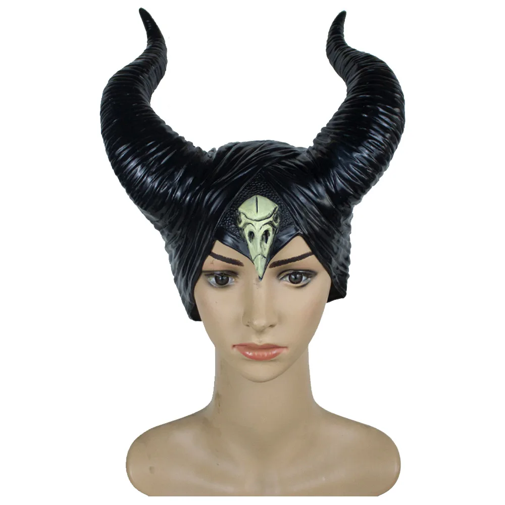Halloween nov slog Maleficent:Gospodarica Zlo Pokrivala Masko Cosplay Rekviziti Unisex Halloween Črna Kraljica Pokrivala Rogovi Klobuk