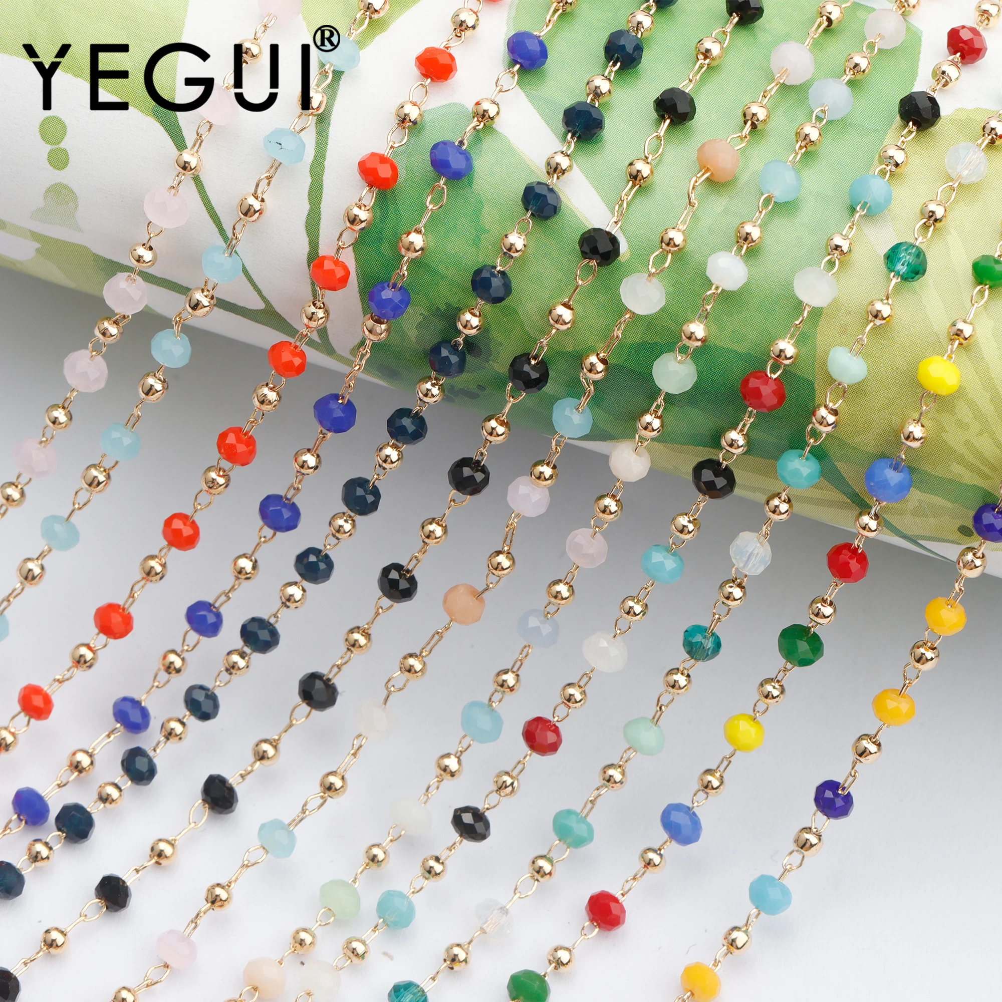YEGUI C128,nakit, dodatki,biseri verige,18k pozlačeni,to je za 0,3 mikronov,ročno izdelani,naredi sam, zapestnico, ogrlico,nakit, izdelava,1m/veliko