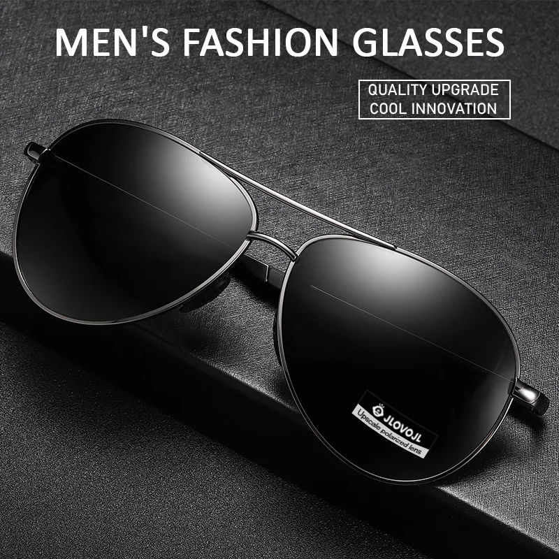 JLOVOJL blagovne Znamke Polarizirana Moških sončnih Očal, Aluminija, Magnezija Moda Voznik Hipster sončna Očala Z Dodatki Klasičnih Očal