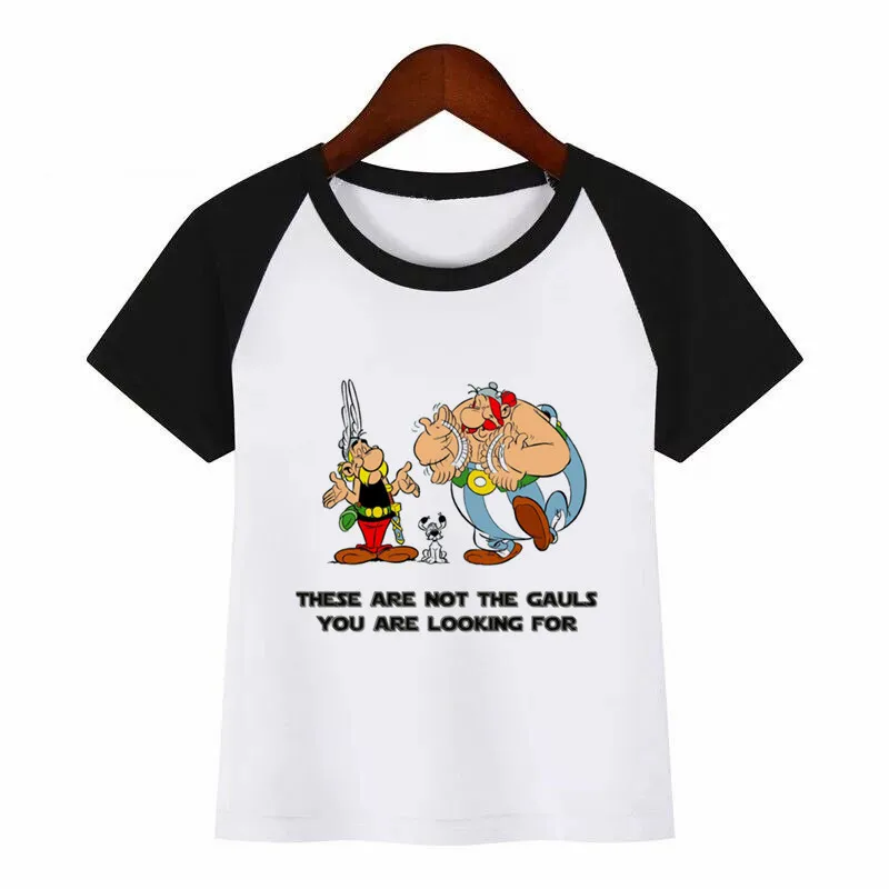 Otroci Smešno Asterix In Obelix Risanka O-Neck Majica S Kratkimi Rokavi Tees Poletje Vrhovi Otrok Dekle T-Shirt Fanta/Dekleta Oblačila