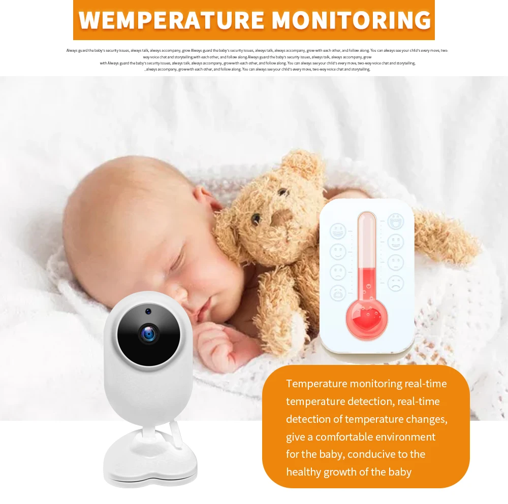 1080P 4.3 palčni Zaslon Brezžični Video Varuška Baby Monitor S Kamero Varnosti 2MP Babyfoon nadzorovanja Temperature Night Vision