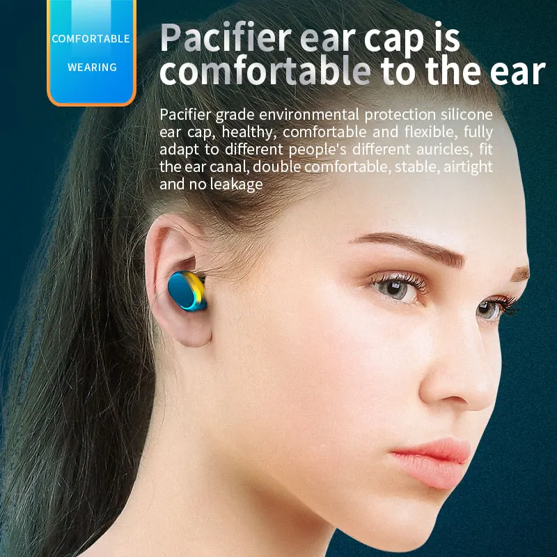 TWS Bluetooth 5.0 Slušalke 2200mAh Polnjenje Box Brezžične Slušalke 9D Stereo Šport Nepremočljiva V Uho Čepkov za Prostoročno Slušalko
