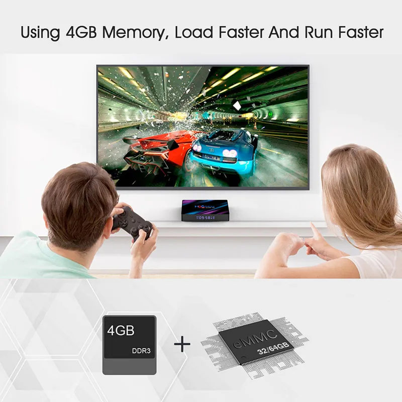 Android 10 Smart TV Box H96 MAX 3318 64GB 4GB RAM ROM Rockchip RK3318 BT4.0 USB3.0 2.4 G 5G Dvojno WIFI 3D, 4K HDR Media Player