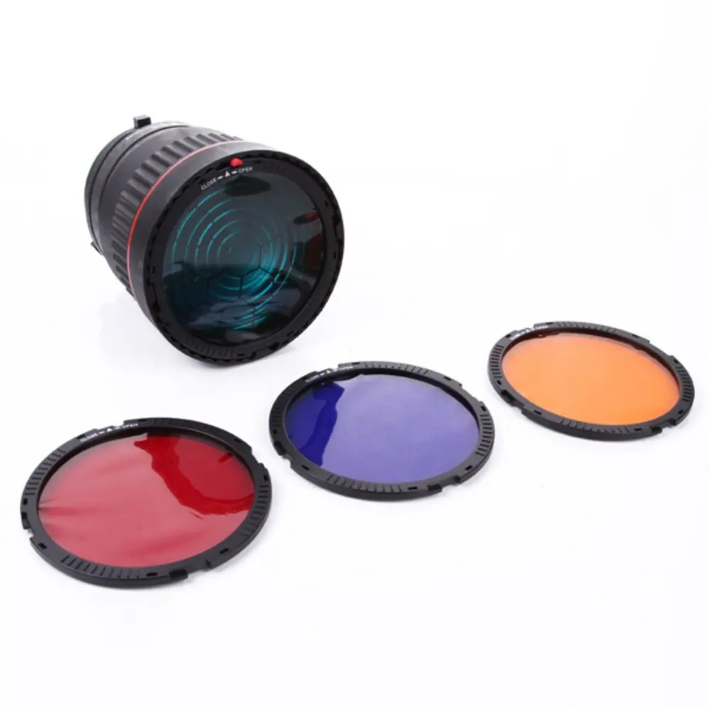 Nanguang ZP-10X Strokovno poudarkom objektiv Bowen Gori s 4 barvni filter za LED Flash studio luč za Ostrenje Objektiva