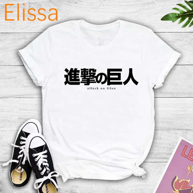 Napad na Titan Poletje Grafični Tshirt Ženske Smešno Risanka Ulične T-shirt Moda Japonski Anime Dekle Tshirt Hip Hop Top Tees