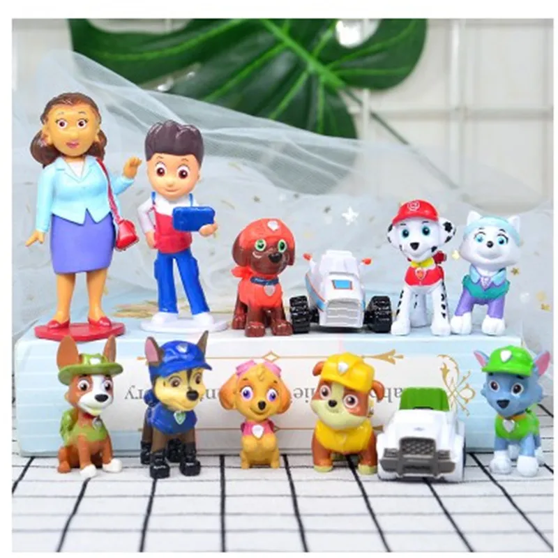 Vroče Prodaja 12 Kos/Set Šapa Patrol Pes Anime Otroci Igrače Različnih Vlogah Kuža Akcijska Figura Model Otroke Darila