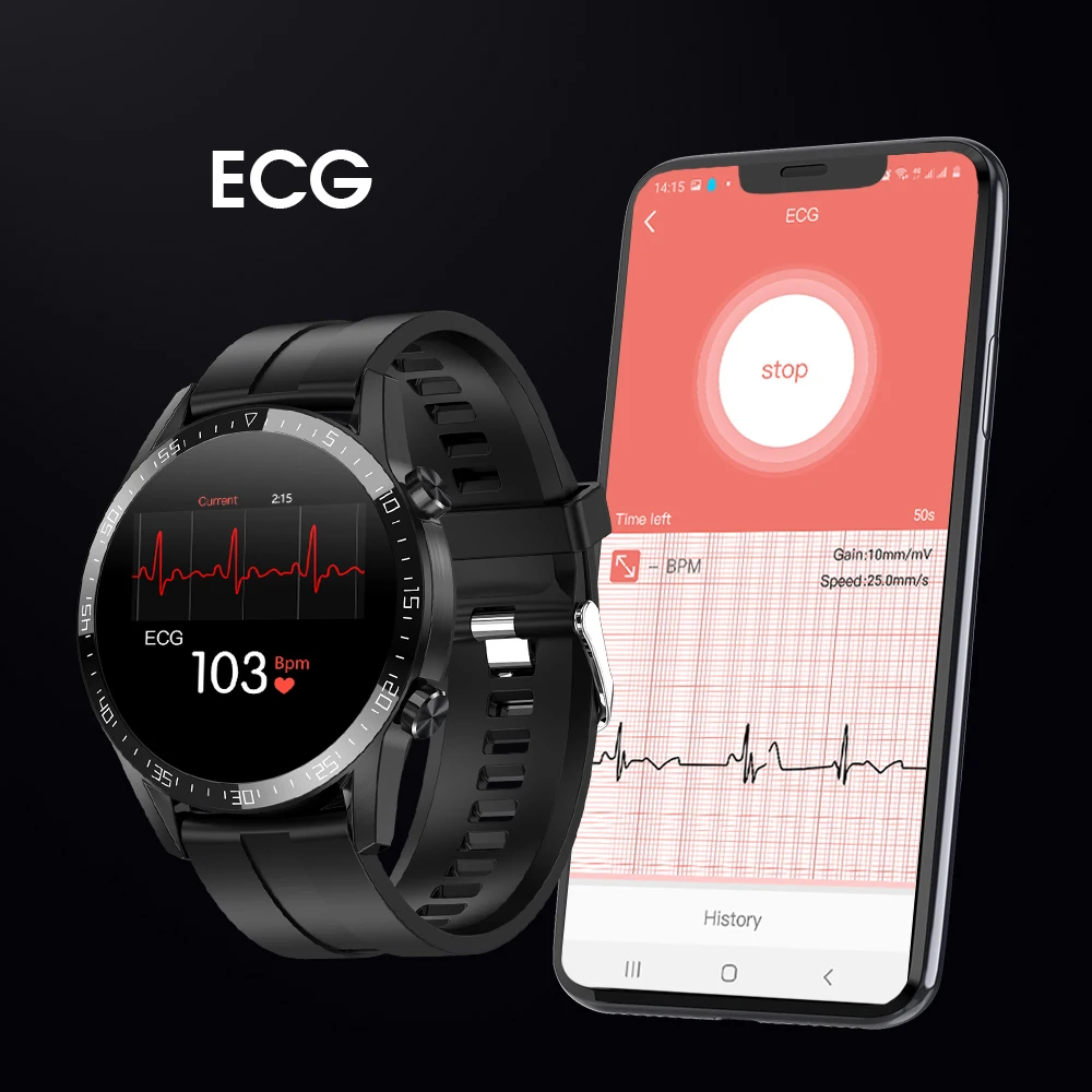 Ekg Ppg Pametno Gledati Ip68 Vodotesen Smartwatch Moških Krvni Tlak 2020 za Pametno Gledati Za Moške Huawei Android Telefon Iphone IOS