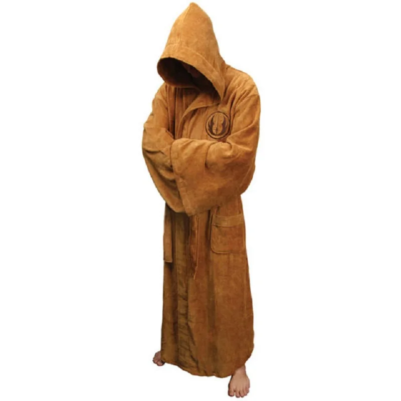 Moške Zimske Dolgo Debel Flanela Haljo Moški Z Hooded Star Wars Hišna Obleke Jedi Imperij Moški kopalni plašč Moški Kopel Robe