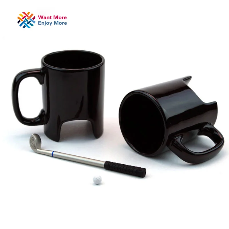 Ustvarjalne Golf keramične skodelice smešno črno kavo vrč urad Priložnostne keramične skodelice Golf palico pero darilo za rojstni dan