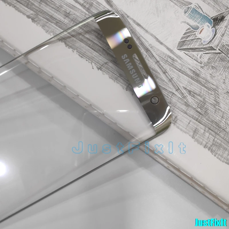 Sprednje Steklo Objektiva + Nalepke + Orodja Za Samsung s7 rob G935F G935A LCD-zaslon, zunanji zaslon občutljiv na dotik zaslon stekla, zamenjava
