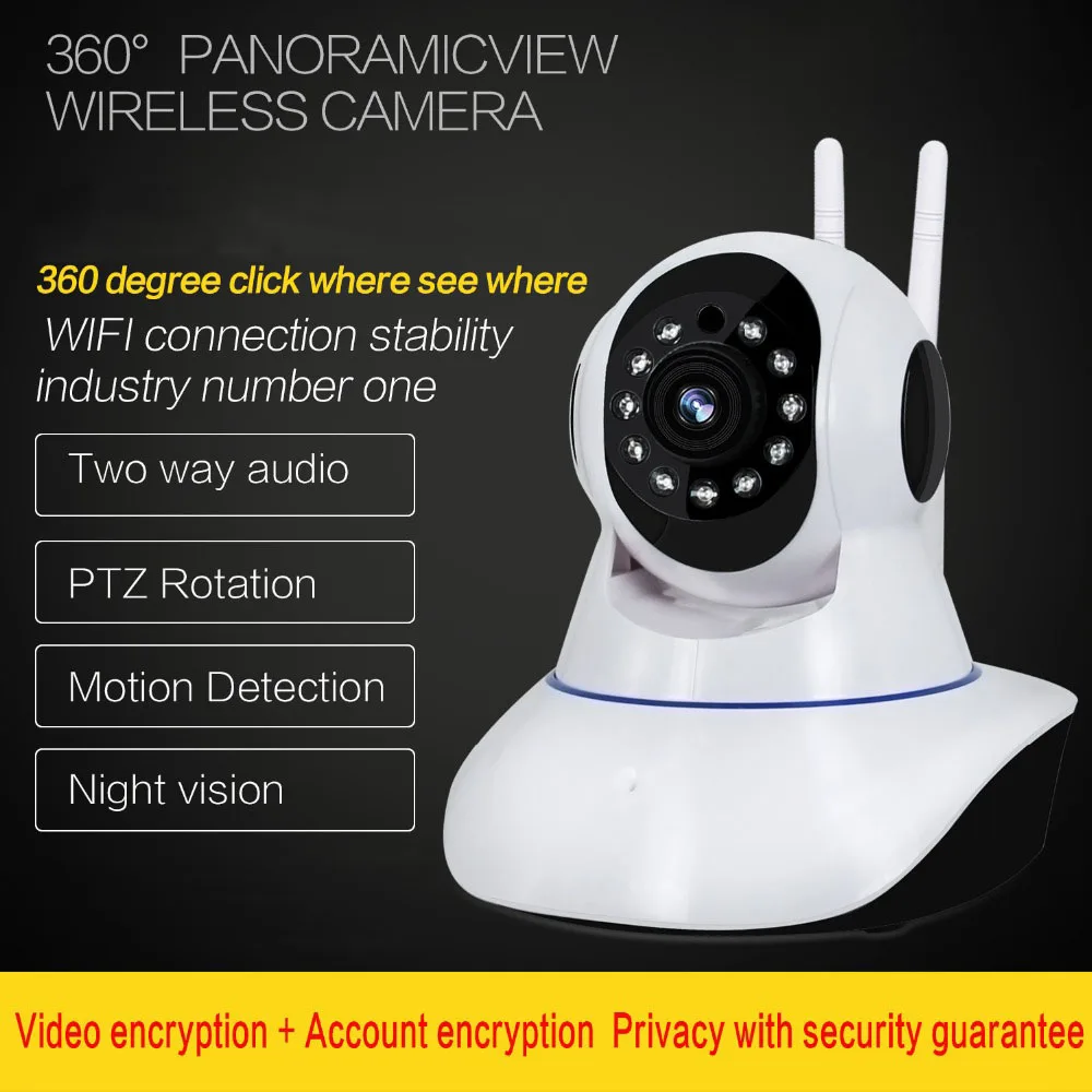 1080P Wifi IP Kamere CCTV Kamera 2MP, Nadzor Varnostne Kamere dvosmerni Audio IR Cut Night Vision Baby Monitor App 360Eyes