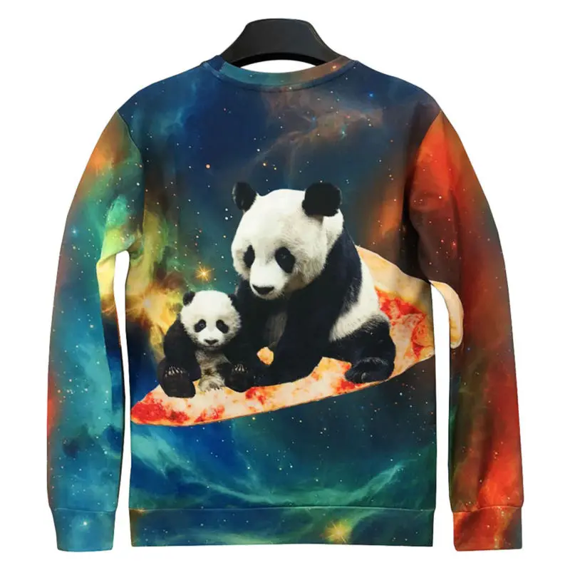 Nove Modne Moške 3D Majica Živali Tiskanja Panda Potenje Galaxy Prostor Hoodies Risanka Smešno Pikachu Za Unisex Hip Hop Hoody
