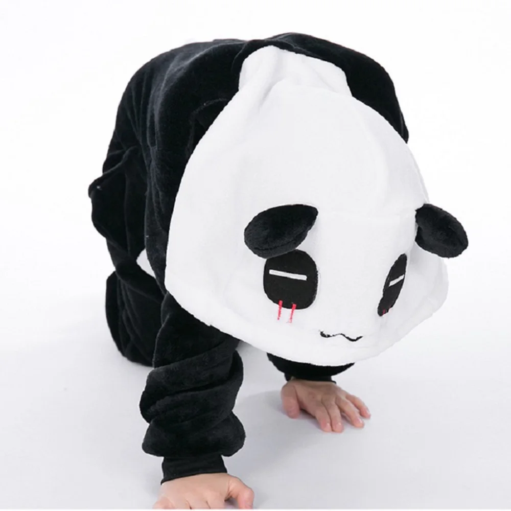 Fantje Dekleta Panda Pižamo Otrok Samorog Flanela pyjama Otroci Risanka Onesie Sleepwear cosplay, Oblačila Za 4 6 8 10 12 Let