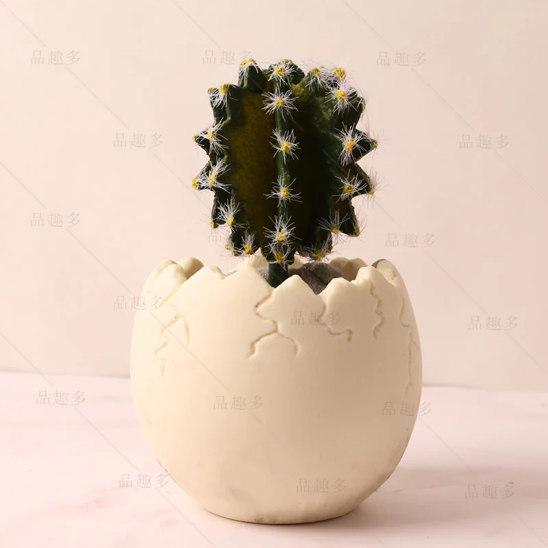 10 cm cementa cvetlični lonček silikonsko plesni ustvarjalne crack jajčne lupine konkretne sočna rastlin cvetlični lonček plesni